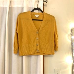 ❤️Christian Siriano cropped Yellow cardigan